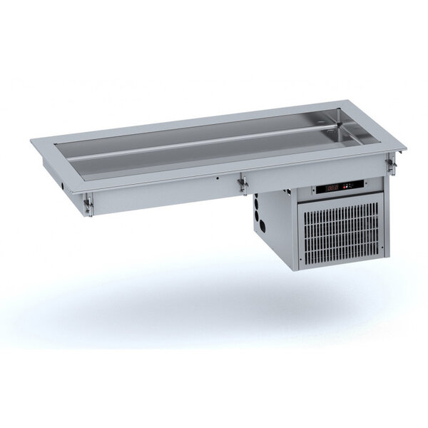Cuve réfrigérée drop-in 80 mm - 2 à 5 bacs gn 1/1 - combisteel - r452a - acier inoxydable1115 mm 1765x720x521mm