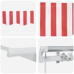 vidaXL Auvent Rétractable Manuel Rouge et Blanc 350x200 cm