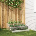 vidaXL Jardinière jardin 3 niveaux 90x90x35 cm acier inoxydable