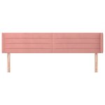 vidaXL Tête de lit avec oreilles Rose 163x16x78/88 cm Velours