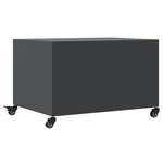 vidaXL Table basse anthracite 68x50x43 5 cm acier laminé à froid