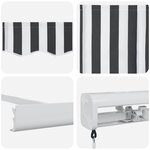 vidaXL Auvent rétractable anthracite et blanc 5x3 m tissu et aluminium