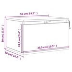 vidaXL Table de chevet murale avec lumières LED chêne marron