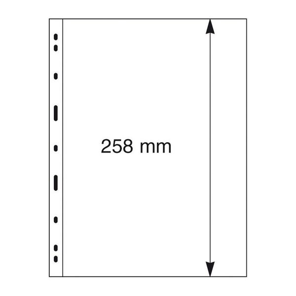Feuilles Uniplate Lindner transparentes à 1 bande pour mini-feuilles de timbres.