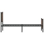 vidaXL Cadre de lit en métal sans matelas chêne marron 100x190 cm