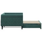 vidaXL Lit de jour avec lit gigogne vert foncé 90x200 cm velours
