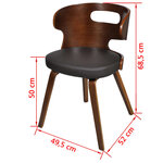 vidaXL Chaises à manger lot de 2 marron similicuir