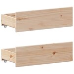 vidaXL Lit bibliothèque sans matelas 150x200 cm bois massif de pin