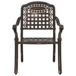 vidaXL Ensemble de salle à manger pour jardin 5 Pièces Bronze
