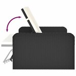 vidaXL Salon de jardin 2 Pièces avec coussins Résine tressée Noir