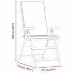 vidaXL Chaise de jardin 4 Pièces Marron 57 x 71.5 x 104cm Teck massif