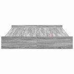 vidaXL Cadre de lit avec rangement Sonoma gris 140 x 190 cm