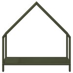 vidaXL Portant de bois chauffage vert olive 60x25x60 cm