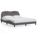 vidaXL Cadre de lit Viana sans matelas gris 160x200 cm similicuir