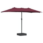 vidaXL Parasol de jardin Bordeaux 385 x 209 x 244 cm Polyester