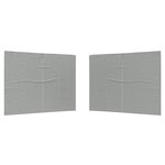 vidaXL Mur de tente de fête 2 pièces 300 x 195 cm Gris clair