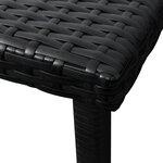 Vidaxl chaises longues 2 pièces avec table résine tressée noir