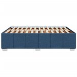 vidaXL Cadre de lit sans matelas bleu 140x190 cm tissu
