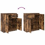 vidaXL Buffet avec tiroir chêne fumé 71x35x84 cm bois d'ingénierie