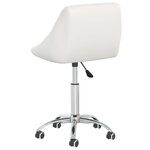 vidaXL Chaise pivotante de bureau Blanc Similicuir