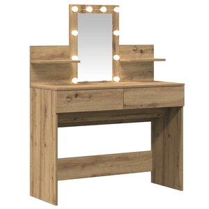 vidaXL Table de Toilette avec tiroir Chêne artisanal 100 x 40 x 130 cm