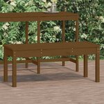 vidaXL Banc de jardin marron miel 109x44x45 cm bois de pin massif