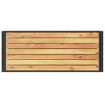 vidaXL Chariot de bar 3 niveaux noir rotin et bois d'acacia massif