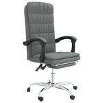 vidaXL Fauteuil inclinable de bureau Gris foncé Tissu