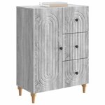 vidaXL Buffet Sonoma gris 66 x 34 5 x 90 cm Bois d'ingénierie