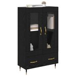 vidaXL Haut Armoire Chêne noir 69 5 x 31 x 115 cm Bois d'ingénierie