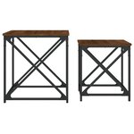 vidaXL Tables basses gigognes 2 Pièces chêne marron bois d'ingénierie
