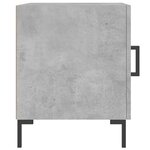 vidaXL Table de chevet gris béton 40x40x50 cm bois d’ingénierie