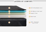 Matelas mousse 140 x 190 x 25 cm - Gris