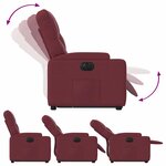vidaXL Fauteuil inclinable électrique rouge bordeaux tissu