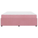 vidaXL Cadre de lit avec matelas Rose 180 x 200 cm Velours