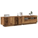 vidaXL Meuble TV avec lumières LED chêne artisanal bois d'ingénierie