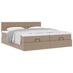 VidaXL Cadre de lit ottoman et matelas cappuccino 180x200cm similicuir