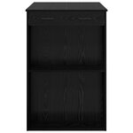 vidaXL Table de bar Chêne noir 102 x 70 x 103 5 cm Bois d'ingénierie