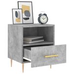 vidaXL Tables de chevet 2Pièces gris béton 40x35x47 5cm bois d’ingénierie