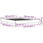 vidaXL Cadre de lit chêne fumé 120x190 cm bois d'ingénierie