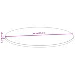 vidaXL Dessus de table Ø90x1 5 cm bambou