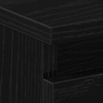 Table de chevet vidaXL noire en chêne  40x35x62 5 cm en bois conçu