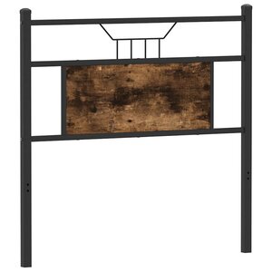vidaXL Tête de lit chêne fumé 75 cm bois d'ingénierie et acier