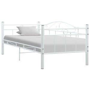 vidaXL Cadre de lit de repos sans matelas Blanc Métal 90x200cm
