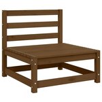 vidaXL Salon de jardin 2 Pièces avec coussins Marron miel Bois de pin