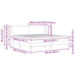 vidaXL Cadre de lit avec matelas Gris clair 200 x 200 cm Polyester