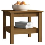 vidaXL Table basse Marron miel 45x45x40 cm Bois massif de pin