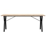 vidaXL Table à manger cadre en Y 200x100x75 5 cm bois pin massif fonte