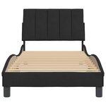 vidaXL Cadre de lit sans matelas Hanko noir 80x200 cm velours