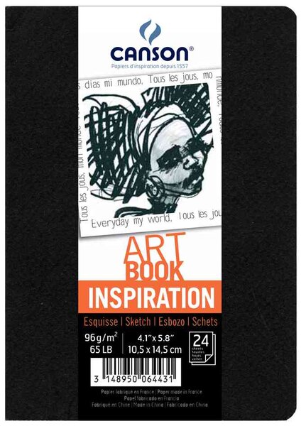 Carnet de dessins ARTBOOK INSPIRATION  A6  noir CANSON